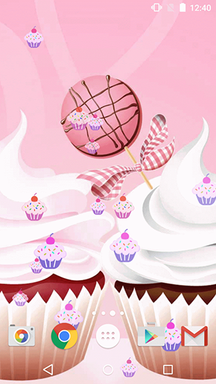 Kostenloses Android-Live Wallpaper Niedliche Cupcakes. Vollversion der Android-apk-App Cute cupcakes für Tablets und Telefone.