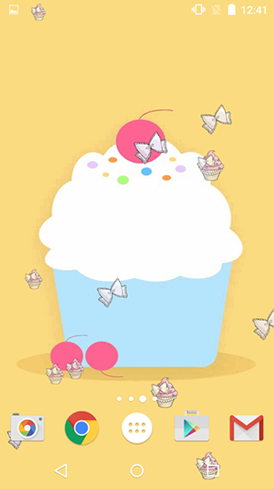 Скриншот Cute cupcakes. Скачать живые обои на Андроид планшеты и телефоны.