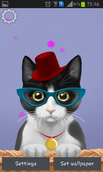 Cute kitty für Android spielen. Live Wallpaper Niedliche Katze kostenloser Download.