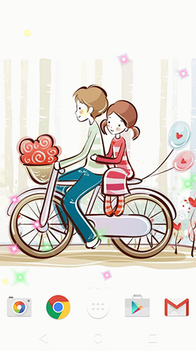 Cute lovers für Android spielen. Live Wallpaper Niedliche Verliebte kostenloser Download.