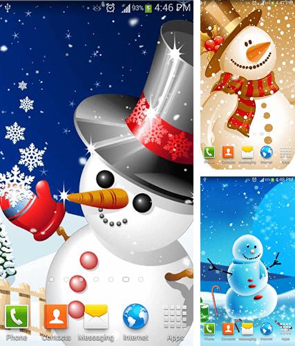 Cute snowman - бесплатно скачать живые обои на Андроид телефон или планшет.