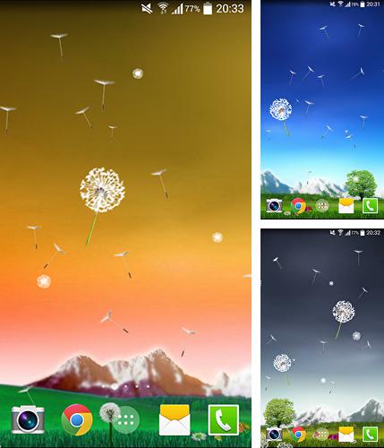 Kostenloses Android-Live Wallpaper Pusteblume. Vollversion der Android-apk-App Dandelion by Crown Apps für Tablets und Telefone.