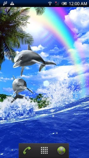 Dolphin blue - безкоштовно скачати живі шпалери на Андроїд телефон або планшет.
