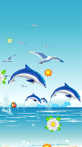 Screenshots von Dolphins by Latest Live Wallpapers für Android-Tablet, Smartphone.