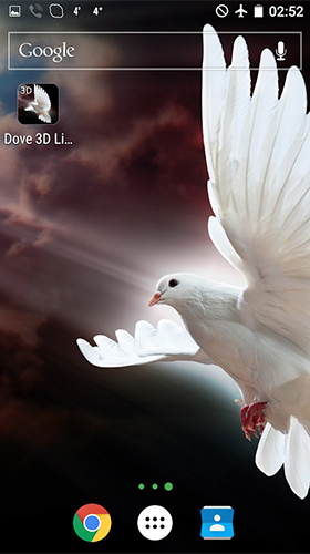 Dove 3D für Android spielen. Live Wallpaper Taube 3D kostenloser Download.