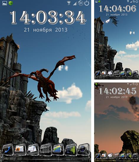 Kostenloses Android-Live Wallpaper Drachenschlag. Vollversion der Android-apk-App Dragon strike für Tablets und Telefone.