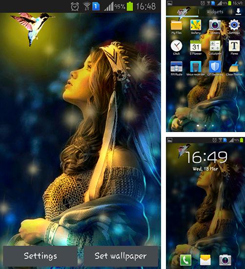 Kostenloses Android-Live Wallpaper Traummädchen. Vollversion der Android-apk-App Dream girl für Tablets und Telefone.