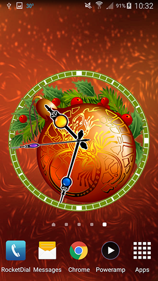 Screenshots of the Dreamery clock: Christmas for Android tablet, phone.