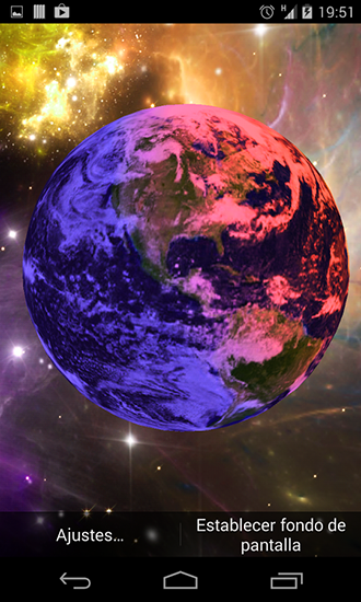 Écrans de Earth 3D pour tablette et téléphone Android.