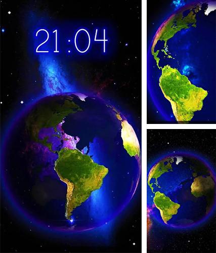 Kostenloses Android-Live Wallpaper Erde 3D. Vollversion der Android-apk-App Earth 3D by Live Wallpapers HD für Tablets und Telefone.