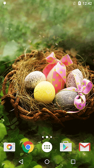 Easter eggs für Android spielen. Live Wallpaper Ostereier kostenloser Download.
