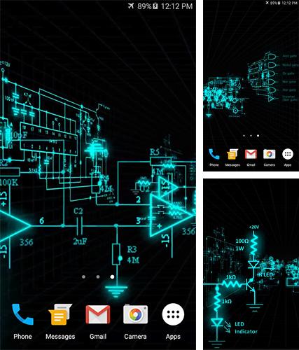Kostenloses Android-Live Wallpaper Elektrische Matrix. Vollversion der Android-apk-App Electric matrix für Tablets und Telefone.