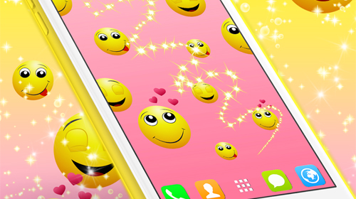 Emoji für Android spielen. Live Wallpaper Emoji kostenloser Download.
