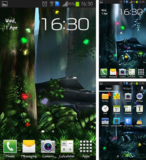 Kostenloses Android-Live Wallpaper Feenwald. Vollversion der Android-apk-App Fairy forest für Tablets und Telefone.