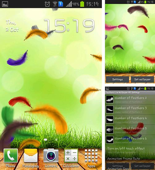 Descarga gratuita fondos de pantalla animados Plumas para Android. Consigue la versión completa de la aplicación apk de Feather para tabletas y teléfonos Android.