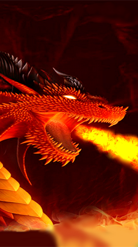 Fire dragon 3D für Android spielen. Live Wallpaper Feuerdrache 3D kostenloser Download.