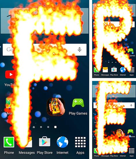 Дополнительно к живым обоям на Андроид телефоны и планшеты Красное дерево, вы можете также бесплатно скачать заставку Fire phone screen.