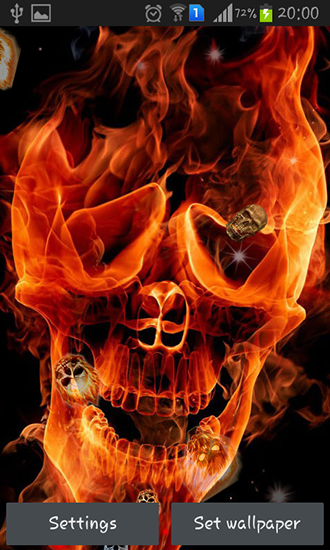 Fire skulls live wallpaper for Android. Fire skulls free download for  tablet and phone.