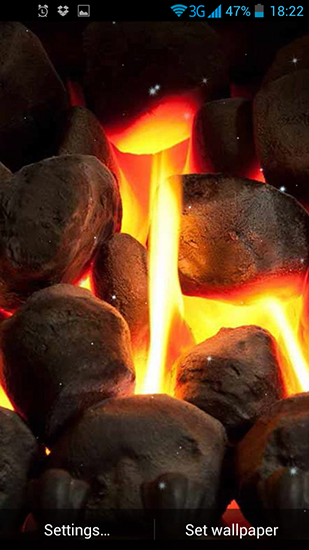 Fireplace für Android spielen. Live Wallpaper Kamin kostenloser Download.