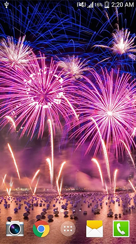 Fireworks by live wallpaper HongKong - бесплатно скачать живые обои на Андроид телефон или планшет.