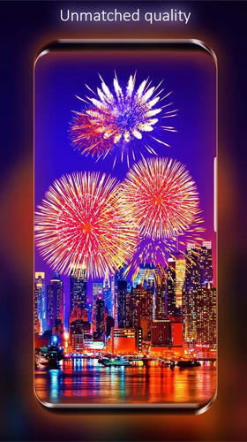 Fireworks by Live Wallpapers HD für Android spielen. Live Wallpaper Feuerwerke kostenloser Download.