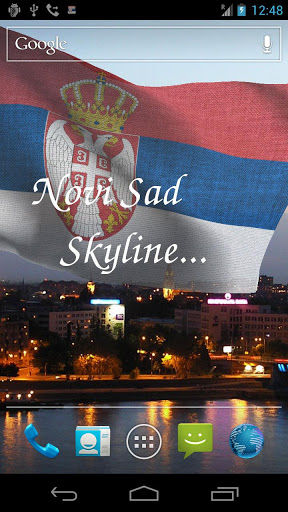 Papeis de parede animados Bandeira da Sérvia 3D para Android. Papeis de parede animados Flag of Serbia 3D para download gratuito.