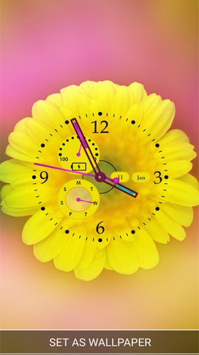 Screenshots of the Flower clock by Thalia Spiele und Anwendungen for Android tablet, phone.