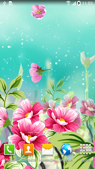 Flowers by Live wallpapers für Android spielen. Live Wallpaper Blumen kostenloser Download.