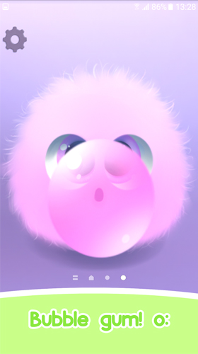 Fluffy Bubble für Android spielen. Live Wallpaper Flauschige Blase kostenloser Download.