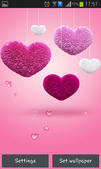 Fluffy hearts live wallpaper for Android. Fluffy hearts free download for  tablet and phone.