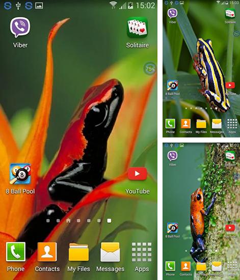 In addition to live wallpaper Solar system 3D by EziSol - Free Android Apps for Android phones and tablets, you can also download Frogs: shake and change for free.