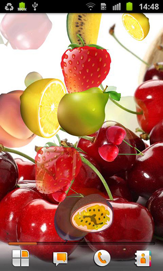 Screenshots of the Fruit by Happy live wallpapers for Android tablet, phone.