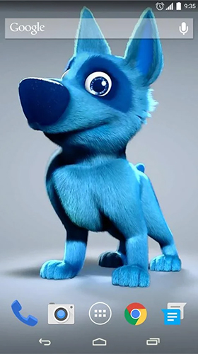 Funny blue dog