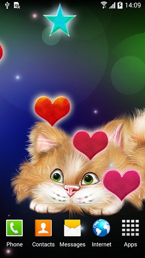 Télécharger le fond d'écran animé gratuit Chaton amusant. Obtenir la version complète app apk Android Funny cat pour tablette et téléphone.