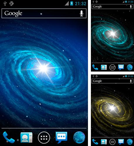 Kostenloses Android-Live Wallpaper Galaxie Licht. Vollversion der Android-apk-App Galaxy light für Tablets und Telefone.