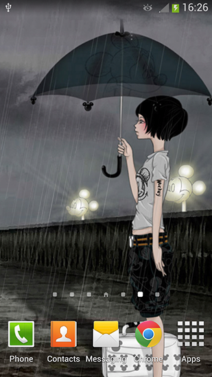 Télécharger le fond d'écran animé gratuit Jeune fille et jour pluvieux. Obtenir la version complète app apk Android Girl and rainy day pour tablette et téléphone.