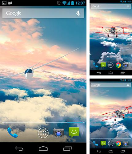 Descarga gratuita fondos de pantalla animados Planeador en las nubes  para Android. Consigue la versión completa de la aplicación apk de Glider in the sky para tabletas y teléfonos Android.