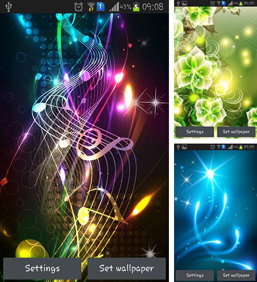 Glowing - бесплатно скачать живые обои на Андроид телефон или планшет.