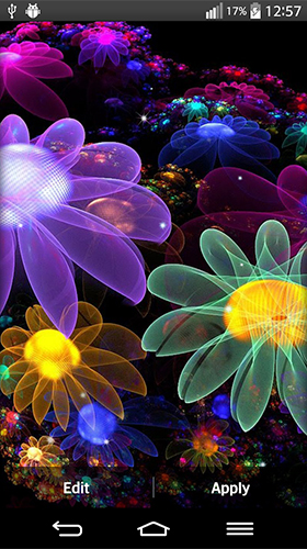 Glowing flowers by My Live Wallpaper live wallpaper for Android. Glowing  flowers by My Live Wallpaper free download for tablet and phone.