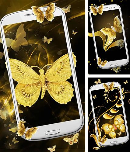 Download live wallpaper Gold butterfly for Android. Get full version of Android apk livewallpaper Gold butterfly for tablet and phone.