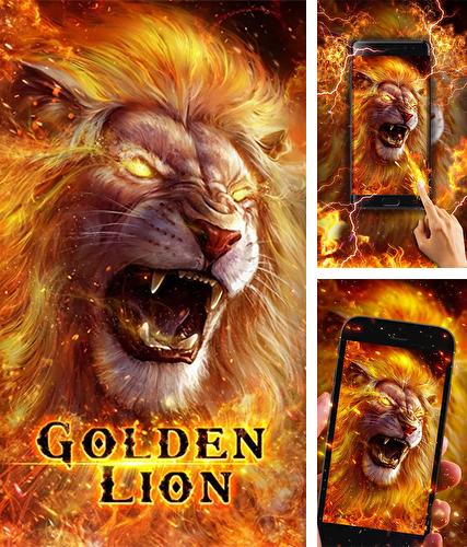 Kostenloses Android-Live Wallpaper Goldener Löwe. Vollversion der Android-apk-App Golden lion für Tablets und Telefone.