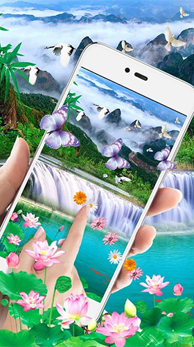 Écrans de Green nature pour tablette et téléphone Android.