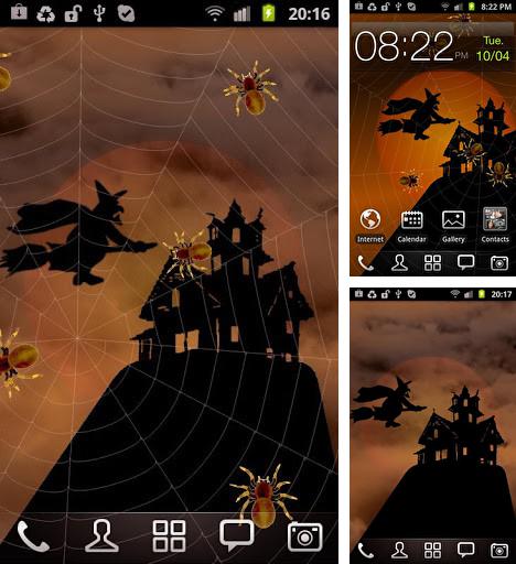 Kostenloses Android-Live Wallpaper Halloween: Spinnen. Vollversion der Android-apk-App Halloween: Spiders für Tablets und Telefone.