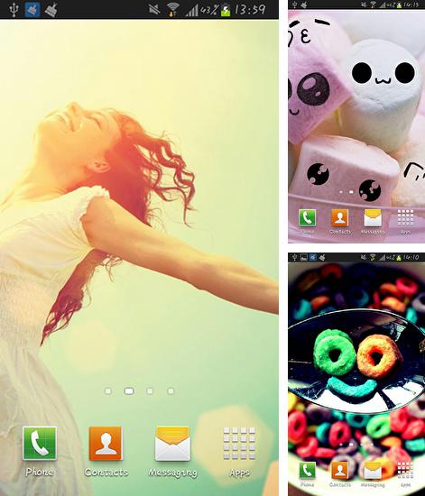 Download live wallpaper Happy for Android. Get full version of Android apk livewallpaper Happy for tablet and phone.