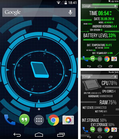 Kostenloses Android-Live Wallpaper Holo Droid. Vollversion der Android-apk-App Holo Droid für Tablets und Telefone.