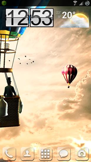 Hot air balloon 3D - бесплатно скачать живые обои на Андроид телефон или планшет.