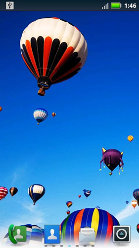 Hot air balloon by Socks N' Sandals für Android spielen. Live Wallpaper Heißluftballon kostenloser Download.