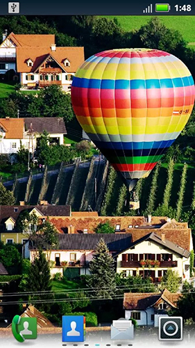 Скріншот Hot air balloon by Socks N' Sandals. Скачати живі шпалери на Андроїд планшети і телефони.