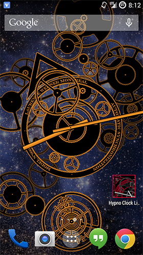 Screenshots of the Hypno clock by Giraffe Playground for Android tablet, phone.