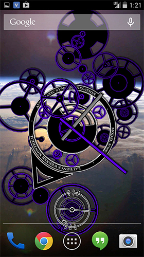 Screenshots of the Hypno clock by Giraffe Playground for Android tablet, phone.